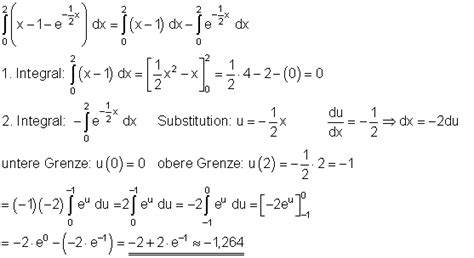 integral substitution aufgaben mit lösungen